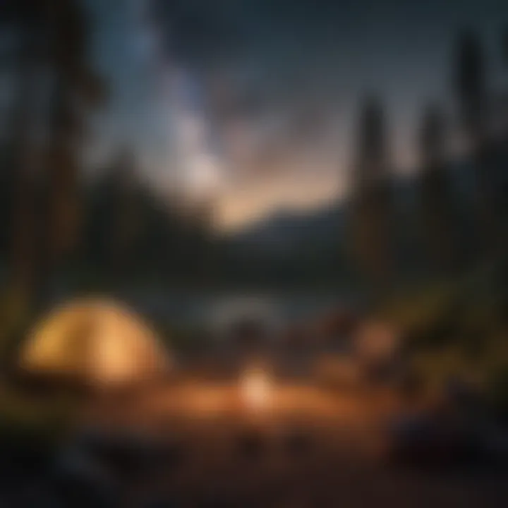Starlit Camping Nights Camp setup under a starlit sky showcasing California's beauty