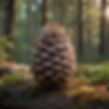 White Pine Cone in its Natural Habitat White Pine Cone in Natural Habitat