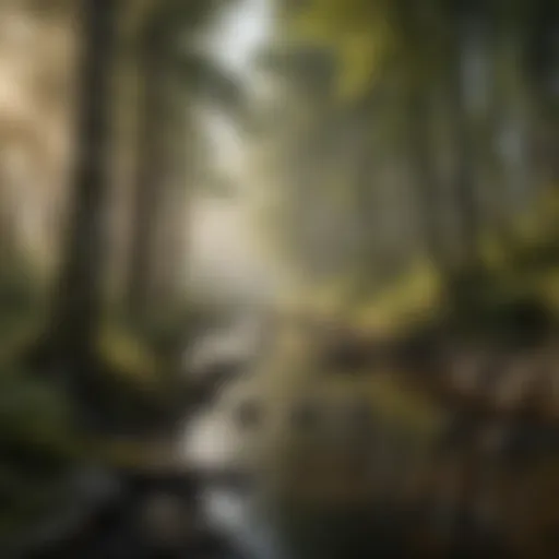 Elegance of White River Trim in Forest