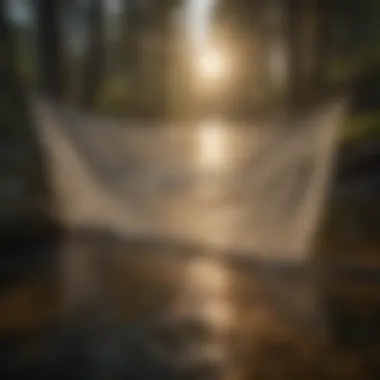 Golden Rays Illuminating White River Trout Net Sunlight Filtering Through White River Trout Net