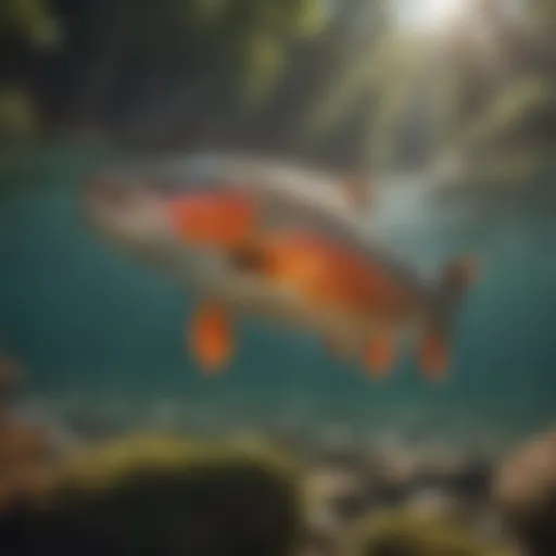 Trout Swimming in Crystal Clear Waters