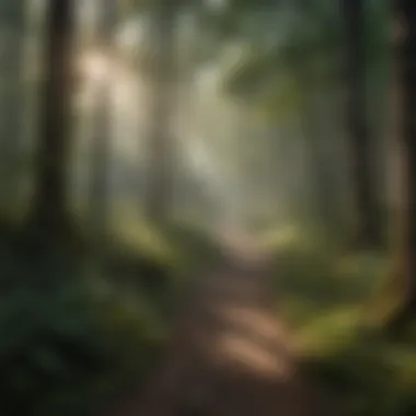 A serene view of the lush forest surrounding Wildcat Camp