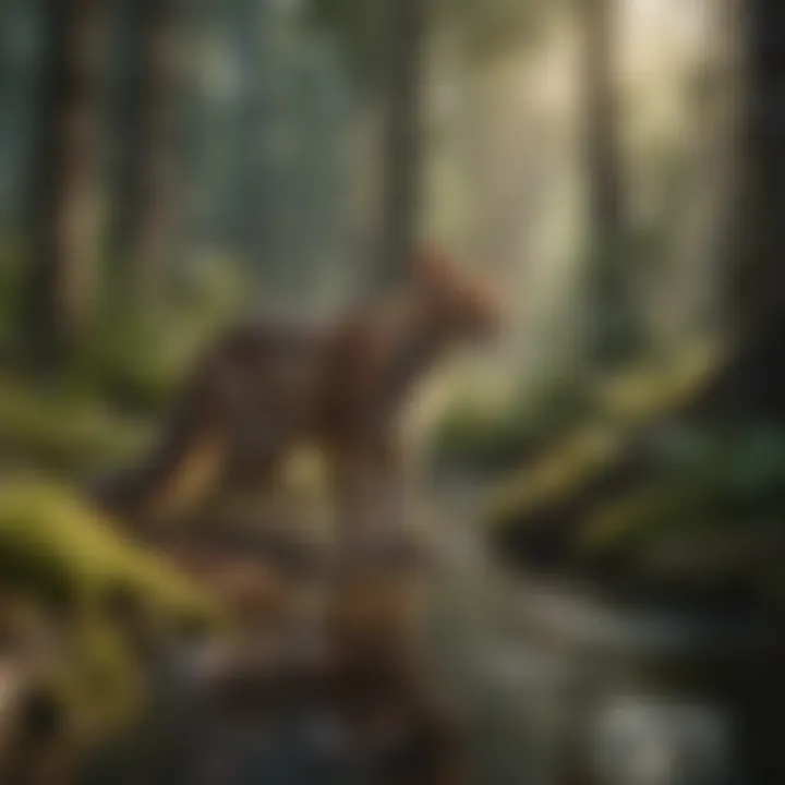 A vibrant ecosystem illustrating the wildlife habitats at the camp