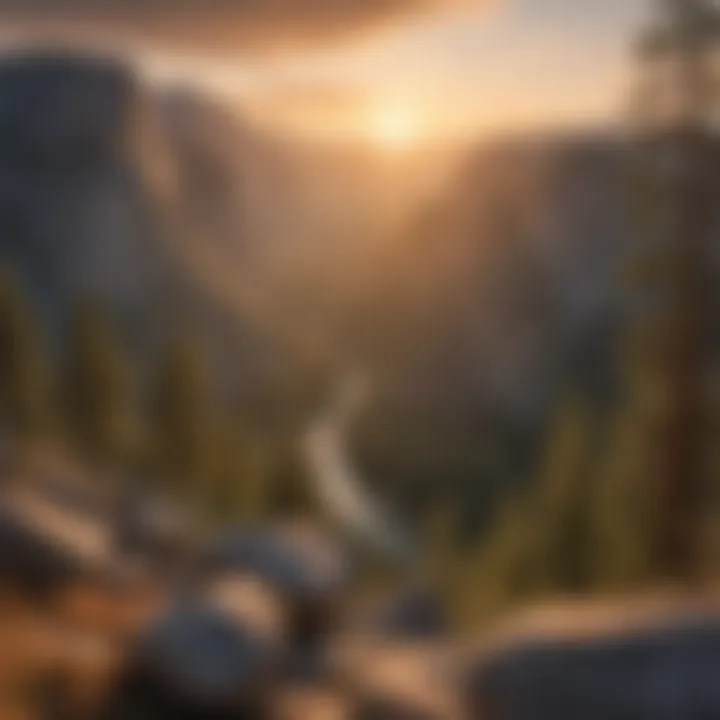 Sunset Overlooking Yosemite Valley from Wilderness Pass Sunset Overlooking Yosemite Valley from Wilderness Pass