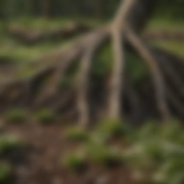 Wildflower sod roots system