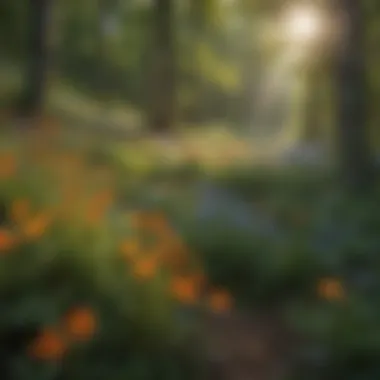 Floral Extravaganza: A Symphony of Wildflowers Wildflowers blooming in abundance in Daniel Boone National Forest