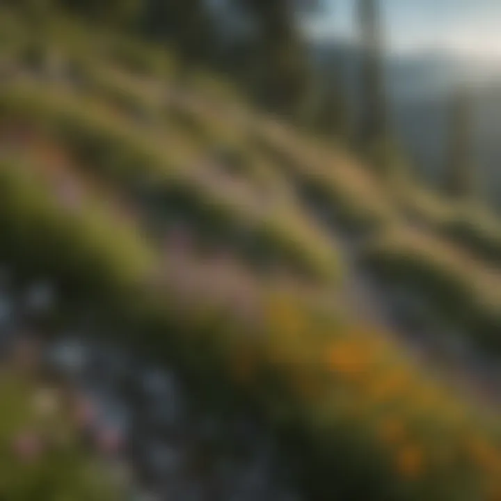 Vibrant Wildflowers on Mountain Slope Colorful wildflowers blooming on a mountain slope in Kentucky