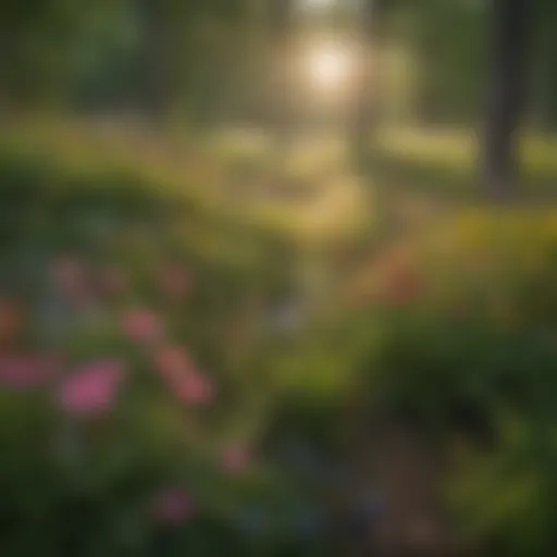 Vibrant display of Michigan wildflowers in a lush meadow