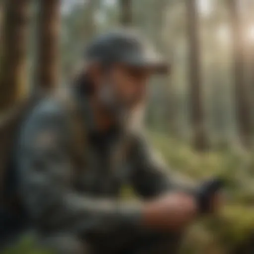 Wildlife Biologist examining fauna in natural habitat