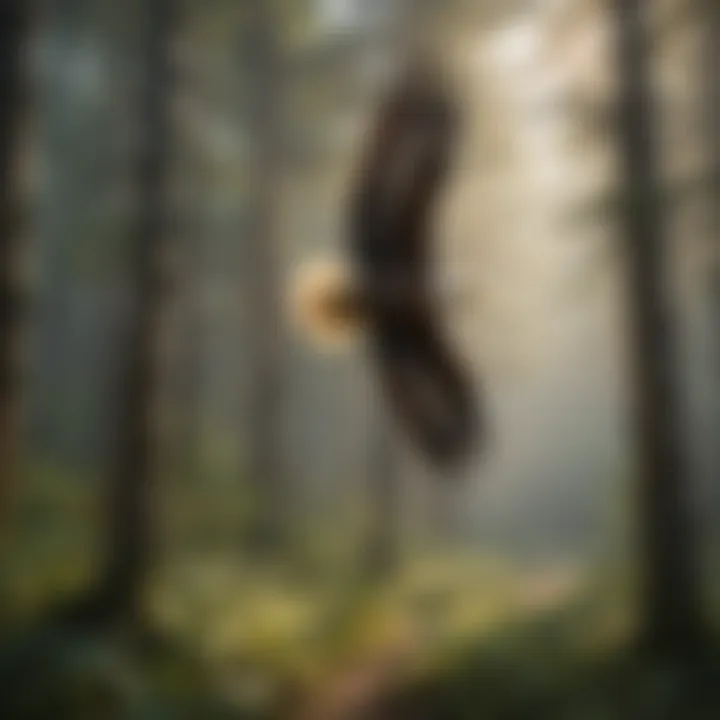 Eagle soaring high in the sky