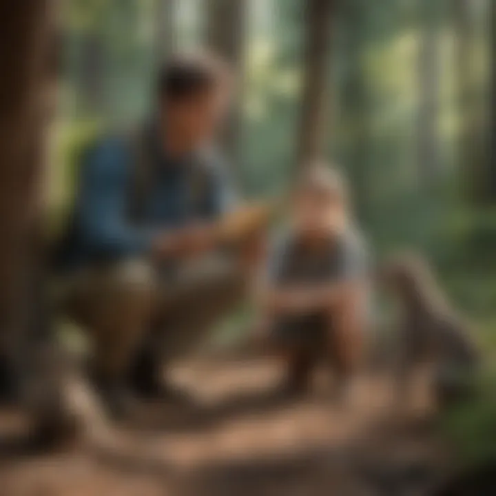 Wildlife Educator teaching children about conservation efforts