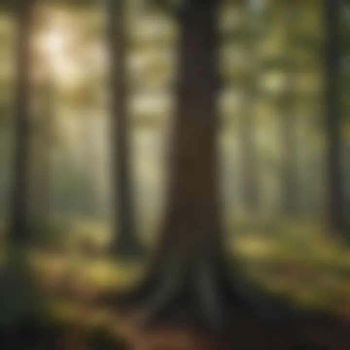 Diverse wildlife thriving around free trees