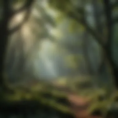 Close-up of canopy species interactions showcasing biodiversity