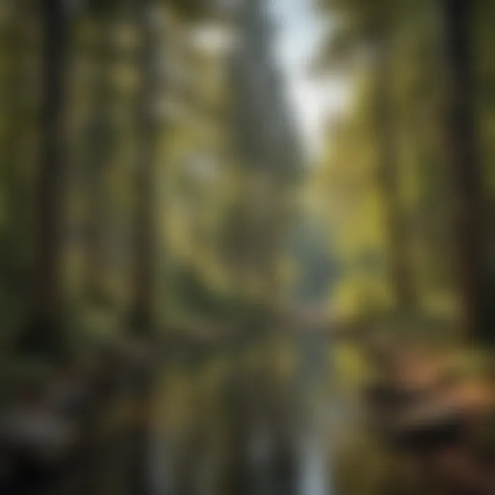 Majestic Woodland Park landscape