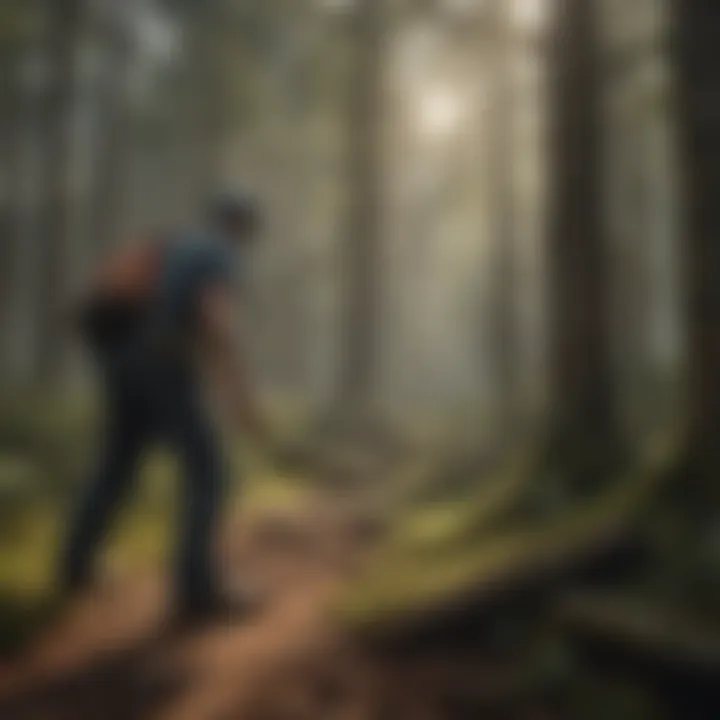 Illustration of a person accessing resources on WoodsyWeb for forestry professionals