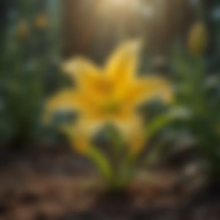 Exquisite Yellow Lily Bulb for Planting Exquisite yellow lily bulb ready for planting