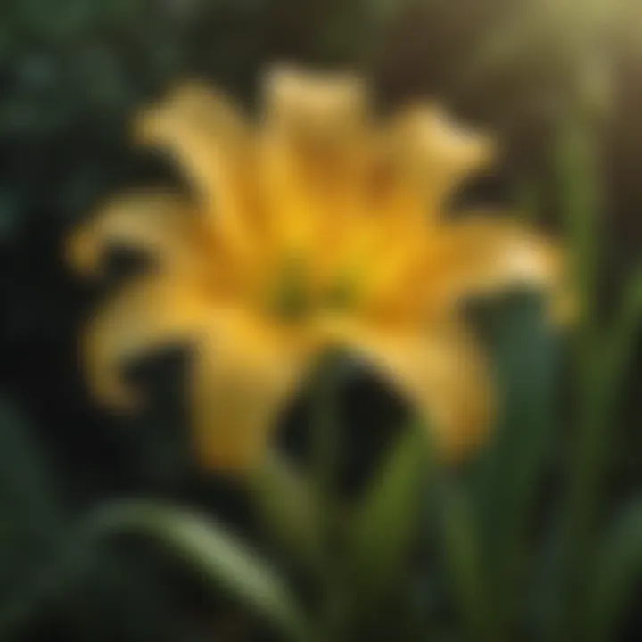 Elegant Yellow Lily Petals in Full Bloom Vibrant yellow lily petals in full bloom