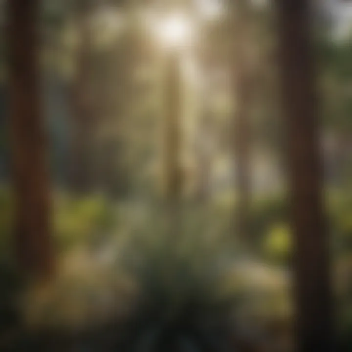 Yucca Aloifolia: Coastal Serenity in Flora Yucca aloifolia plant adding charm to coastal scenery